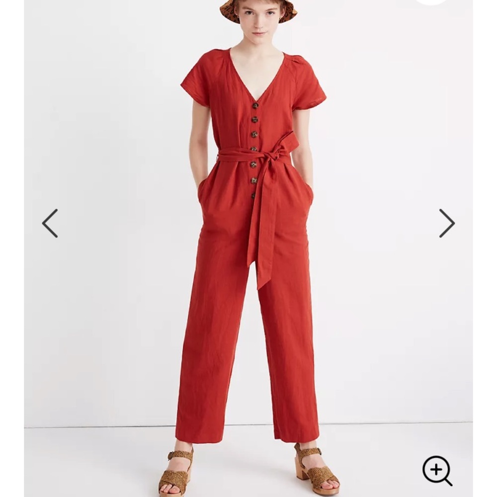 Madewell linen jumpsuit